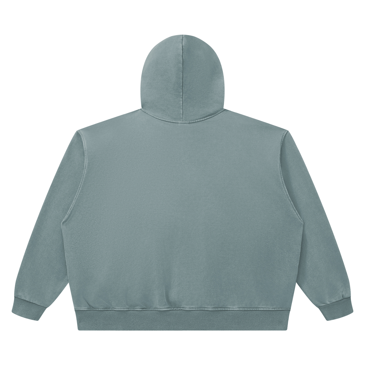 Unisex Heavyweight Vintage Wash Boxy Hoodie in haze blue, alternate angle