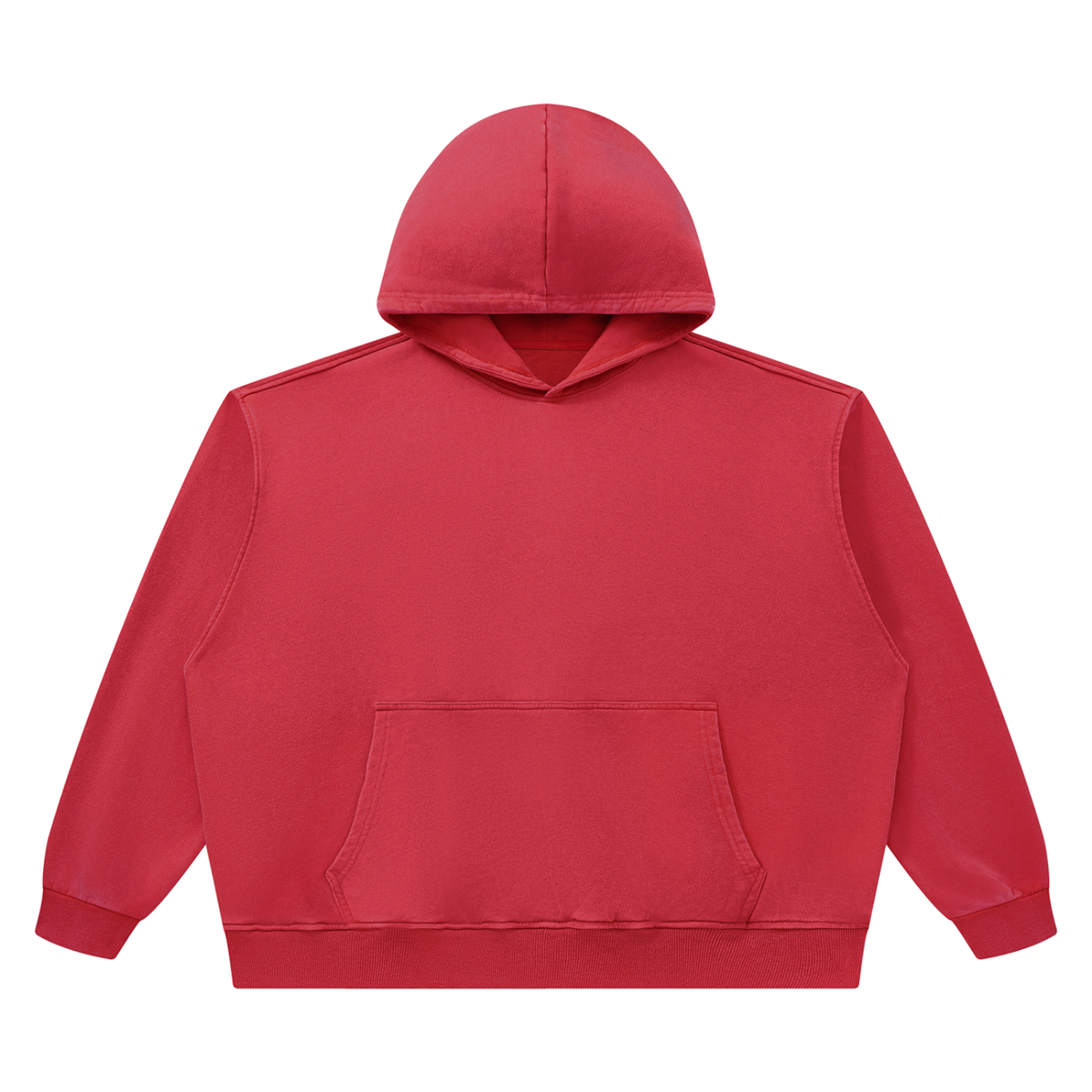 Unisex Heavyweight Vintage Wash Boxy Hoodie in red