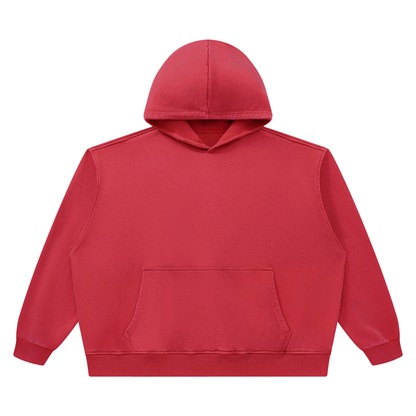 Unisex Heavyweight Vintage Wash Boxy Hoodie in red