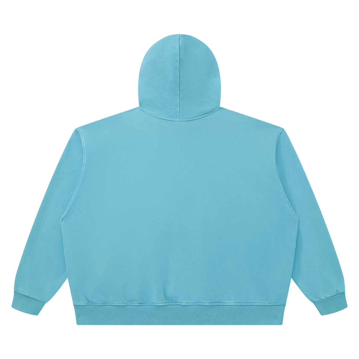 Unisex Heavyweight Vintage Wash Boxy Hoodie in sky blue, alternate angle