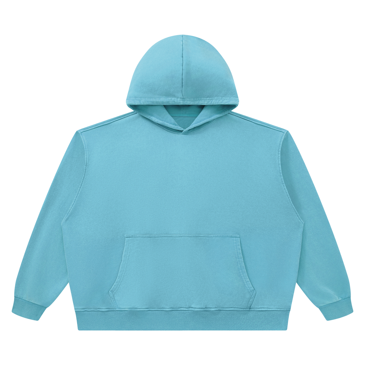 Unisex Heavyweight Vintage Wash Boxy Hoodie in sky blue
