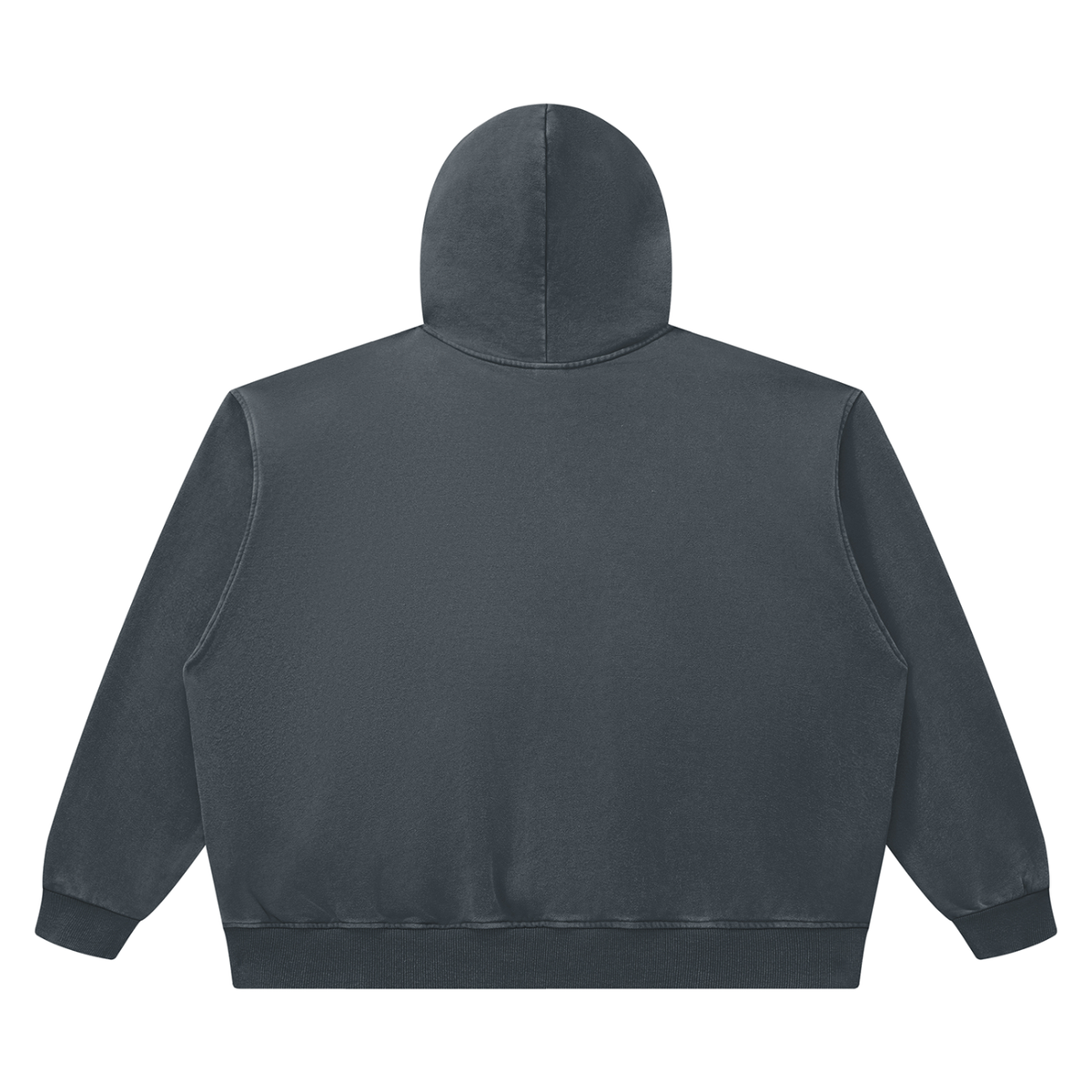 Unisex Heavyweight Vintage Wash Boxy Hoodie in washed blue, alternate angle