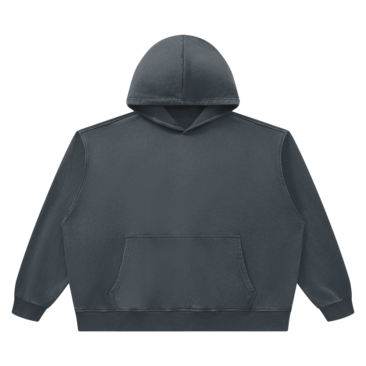 Unisex Heavyweight Vintage Wash Boxy Hoodie in washed blue