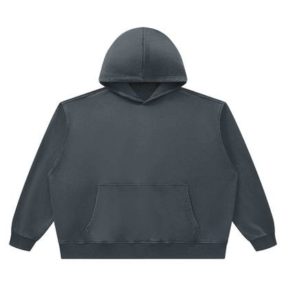 Unisex Heavyweight Vintage Wash Boxy Hoodie in washed blue