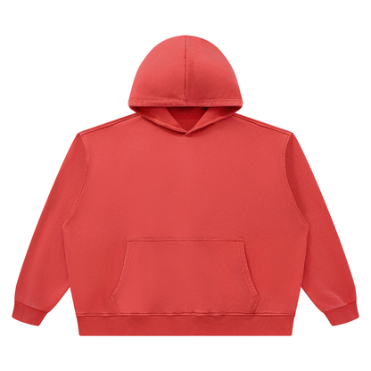 Unisex Heavyweight Vintage Wash Boxy Hoodie in washed red