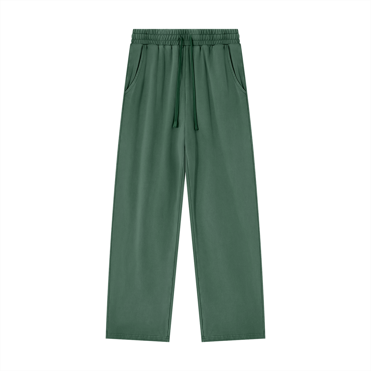 Unisex Heavyweight Vintage Wash Sweatpants in blackish green