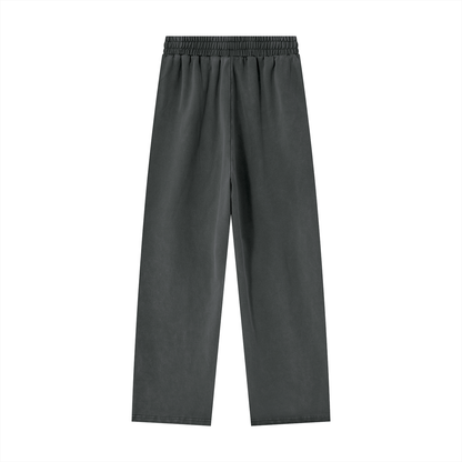 Unisex Heavyweight Vintage Wash Sweatpants in dark gray, alternate angle