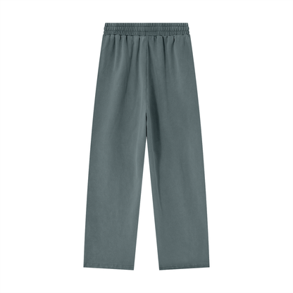 Unisex Heavyweight Vintage Wash Sweatpants in gray blue, alternate angle