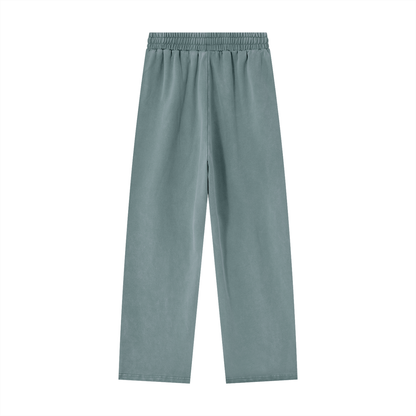 Unisex Heavyweight Vintage Wash Sweatpants in haze blue, alternate angle
