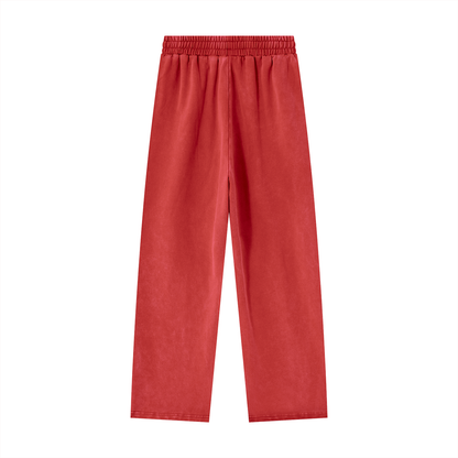 Unisex Heavyweight Vintage Wash Sweatpants in washed red, alternate angle