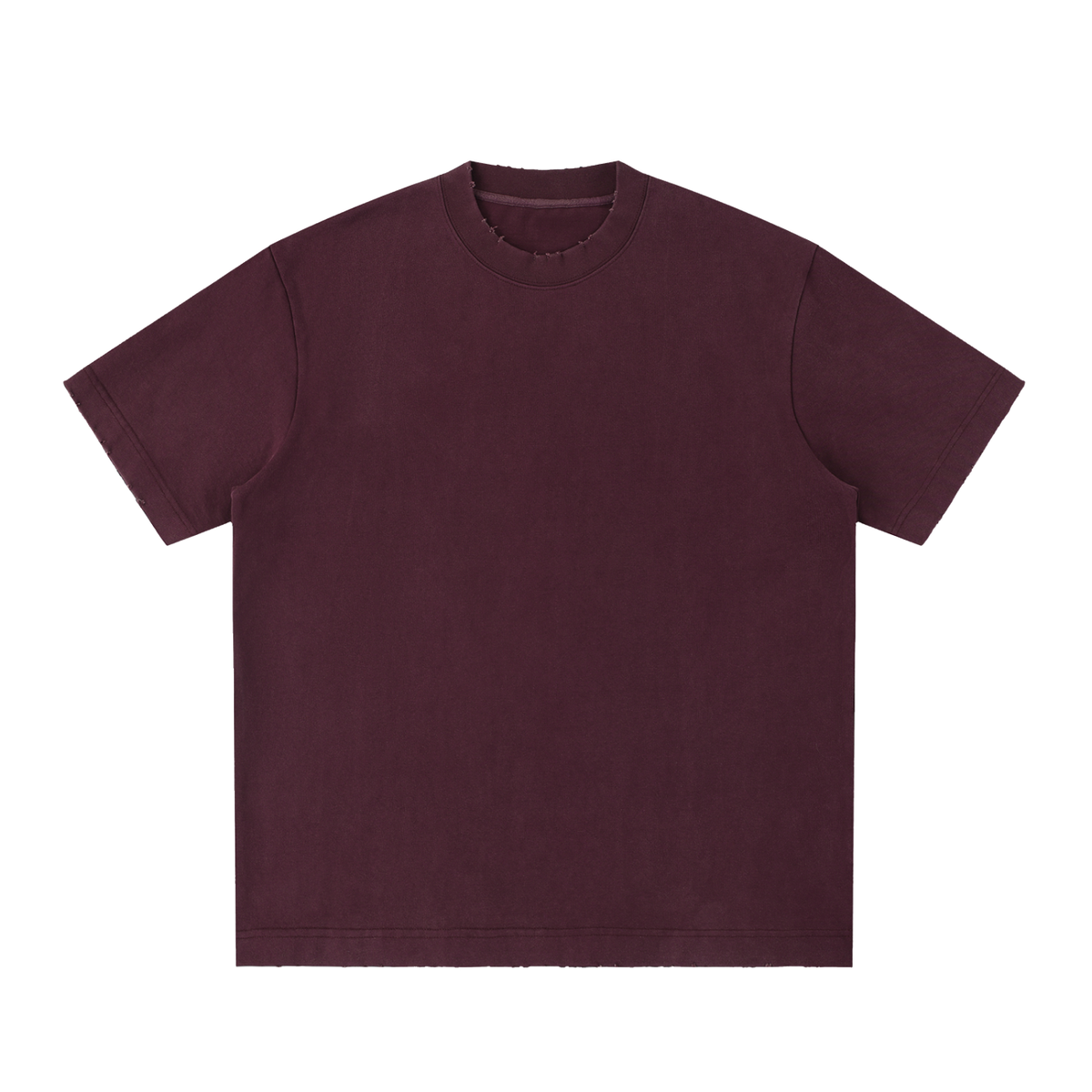 Unisex Heavyweight Vintage Washed Frayed T-Shirt in ume purple