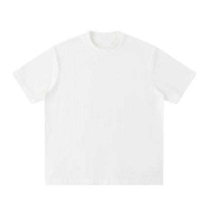 Unisex Heavyweight Vintage Washed Frayed T-Shirt in white