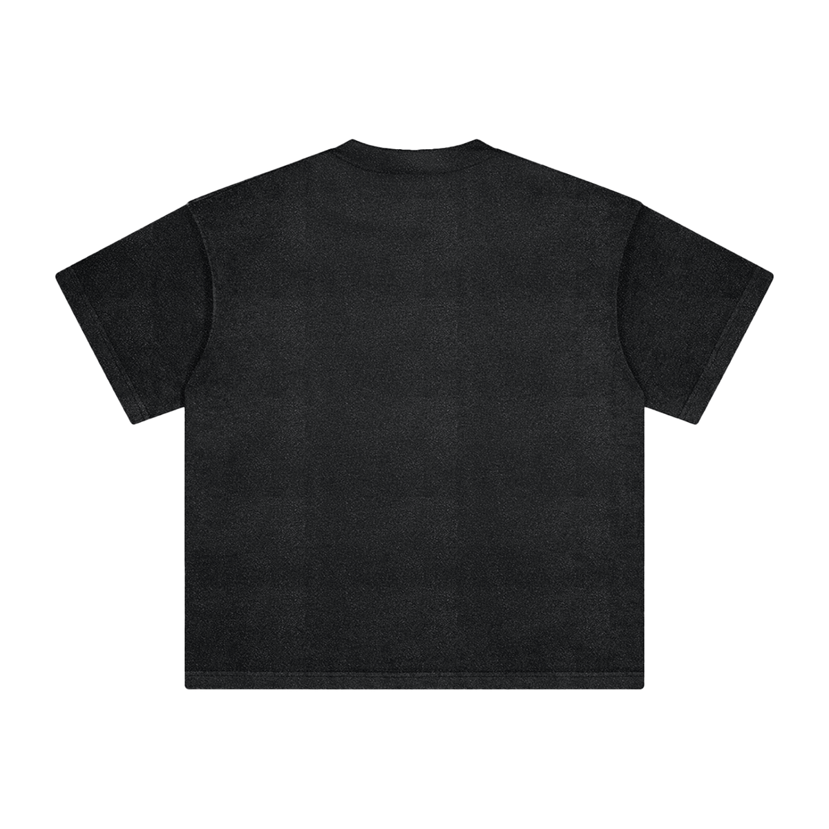 Unisex Heavyweight Vintage Washed T-Shirt in batik black, alternate angle