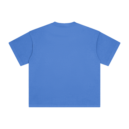 Unisex Heavyweight Vintage Washed T-Shirt in denim blue, alternate angle