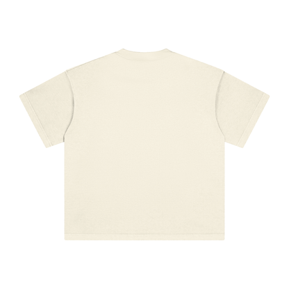 Unisex Heavyweight Vintage Washed T-Shirt in gray apricot, alternate angle