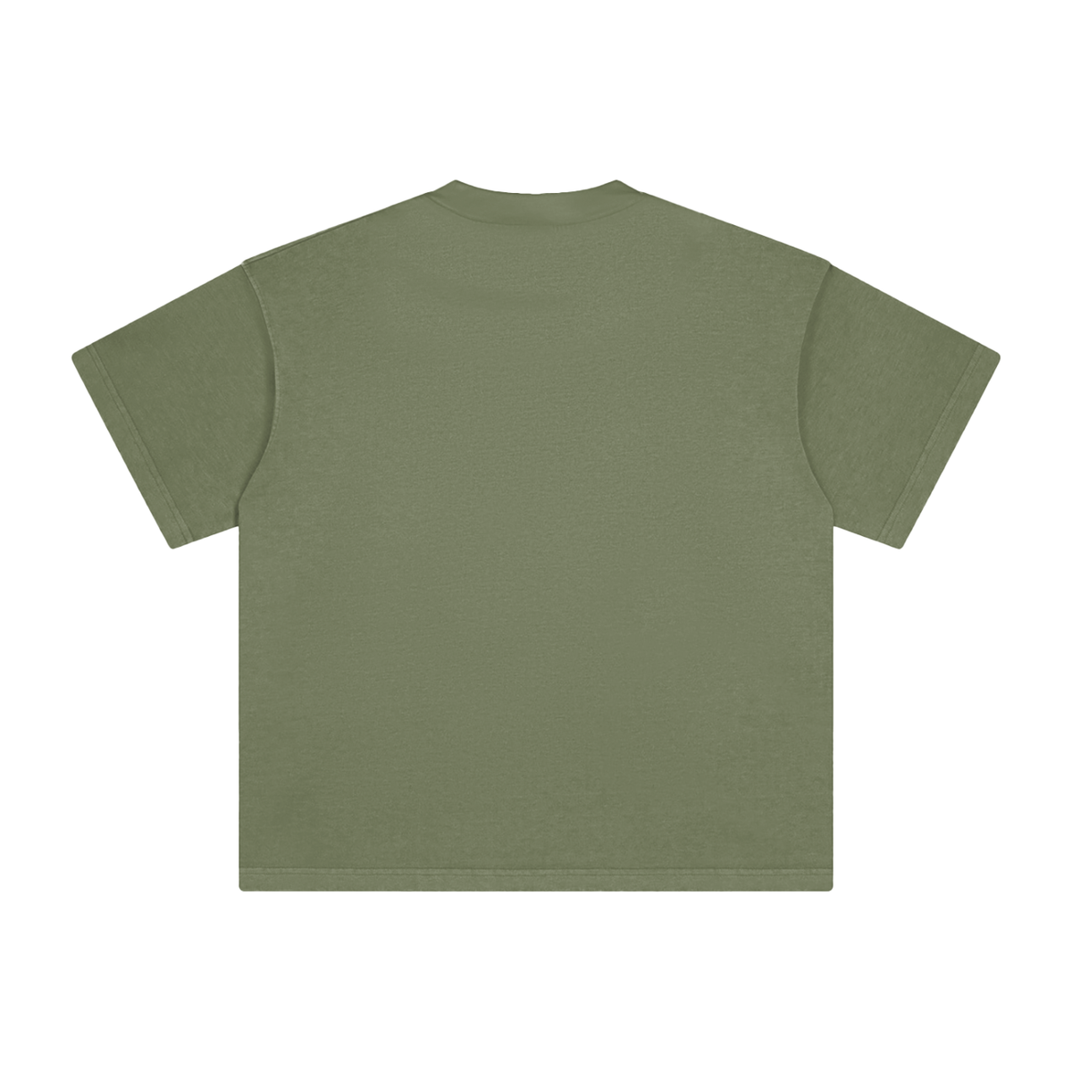 Unisex Heavyweight Vintage Washed T-Shirt in greyish green, alternate angle
