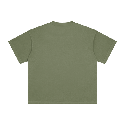 Unisex Heavyweight Vintage Washed T-Shirt in greyish green, alternate angle