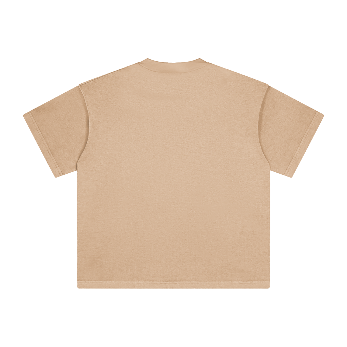 Unisex Heavyweight Vintage Washed T-Shirt in khaki, alternate angle