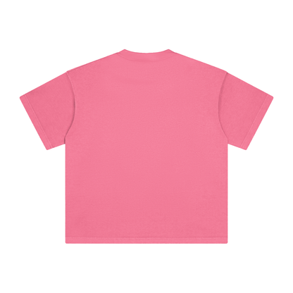 Unisex Heavyweight Vintage Washed T-Shirt in rose pink, alternate angle