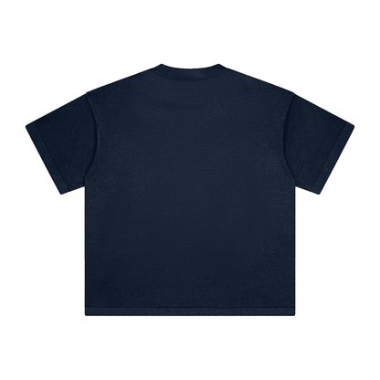 Unisex Heavyweight Vintage Washed T-Shirt in royal blue, alternate angle
