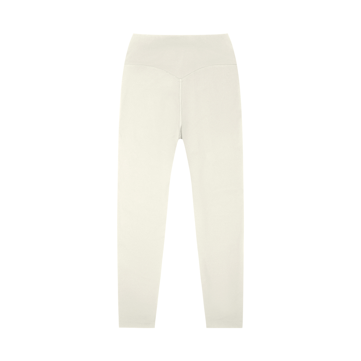 Unisex High-Waisted Yoga Leggings in beige, alternate angle