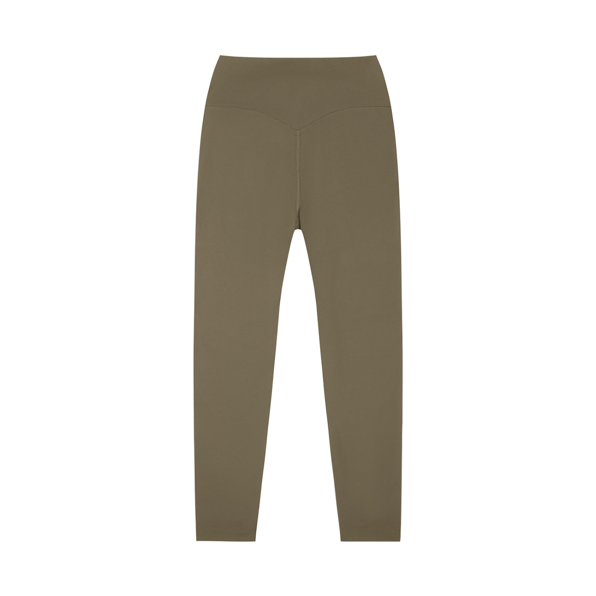 Unisex High-Waisted Yoga Leggings in gray coffee, alternate angle