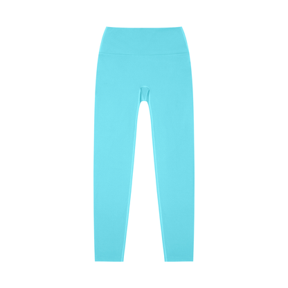 Unisex High-Waisted Yoga Leggings in lake blue