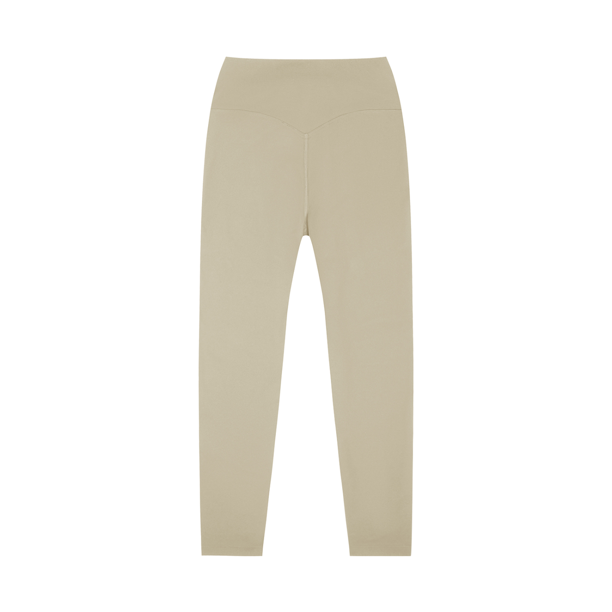 Unisex High-Waisted Yoga Leggings in light gray, alternate angle