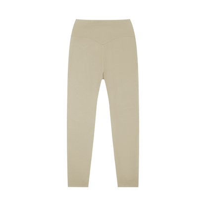 Unisex High-Waisted Yoga Leggings in light gray, alternate angle