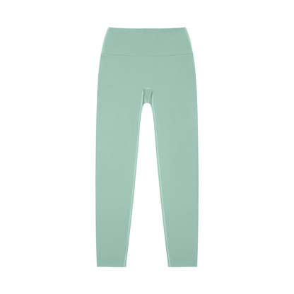 Unisex High-Waisted Yoga Leggings in light green