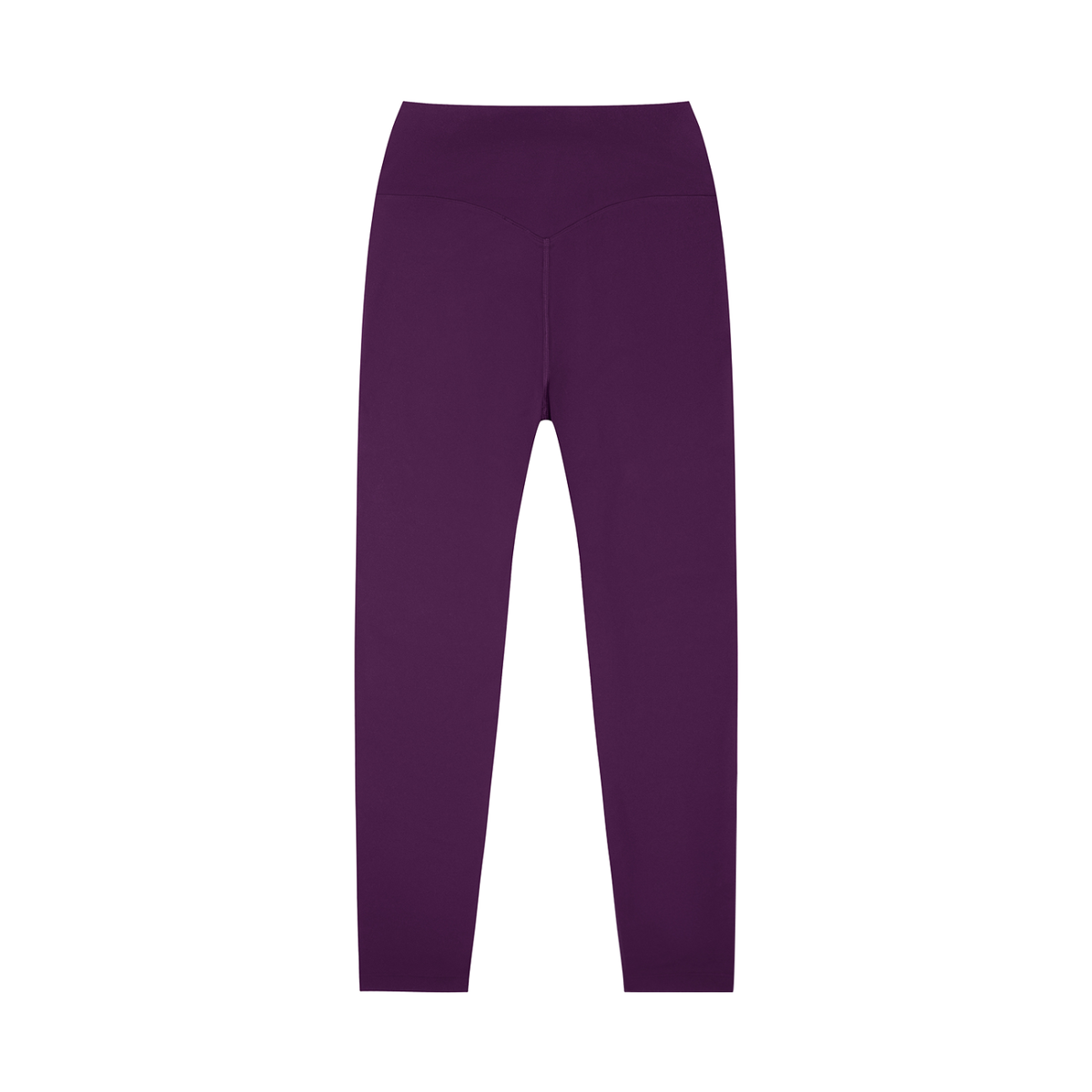 Unisex High-Waisted Yoga Leggings in purple, alternate angle