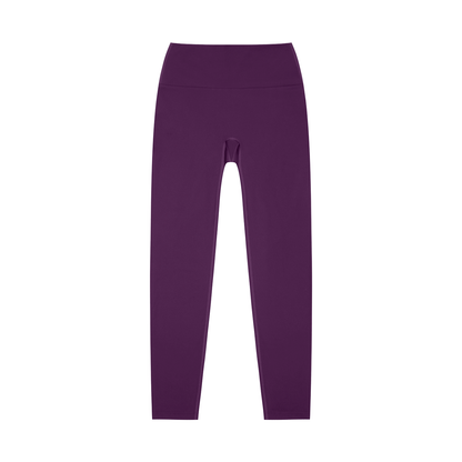 Unisex High-Waisted Yoga Leggings in purple
