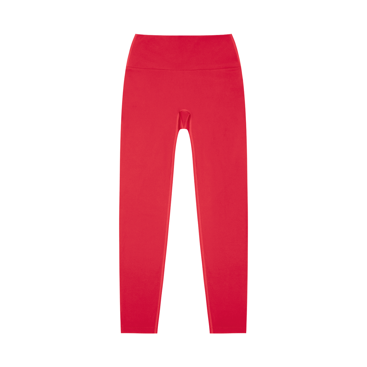 Unisex High-Waisted Yoga Leggings in red