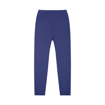 Unisex High-Waisted Yoga Leggings in royal blue, alternate angle