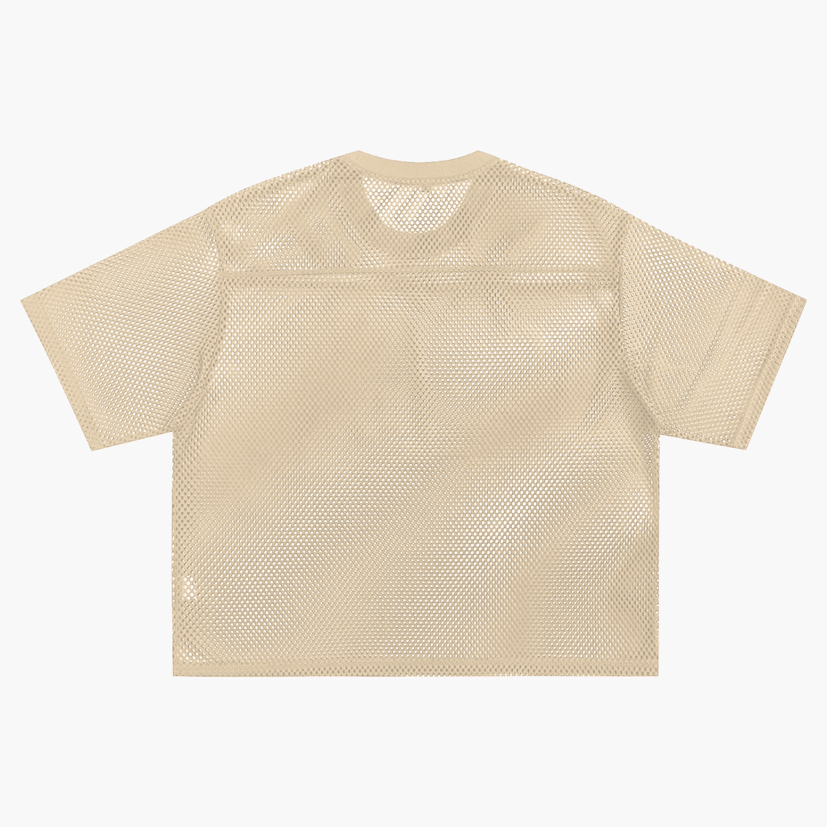 Unisex Hollow-Out Polyester T-Shirt in apricot, alternate angle