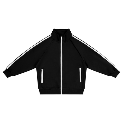 Unisex Kids' Contrast Tape Coach Jacket in black
