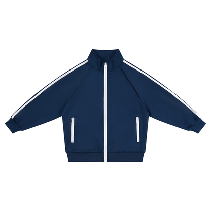 Unisex Kids' Contrast Tape Coach Jacket in royal blue