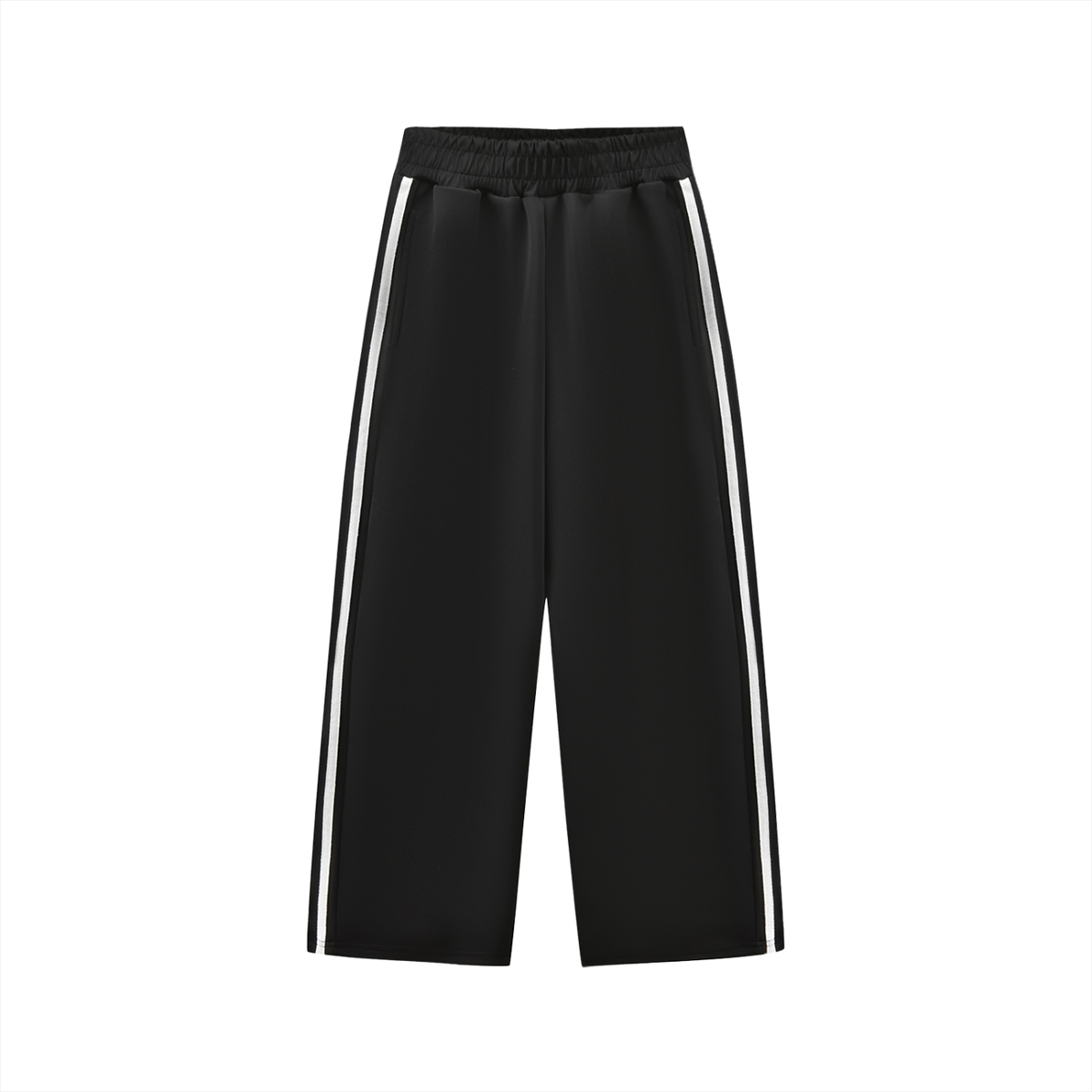 Unisex Kids' Contrast Tape Sweatpants in black
