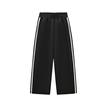 Unisex Kids' Contrast Tape Sweatpants in black