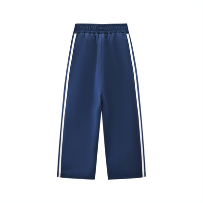 Unisex Kids' Contrast Tape Sweatpants in royal blue, alternate angle