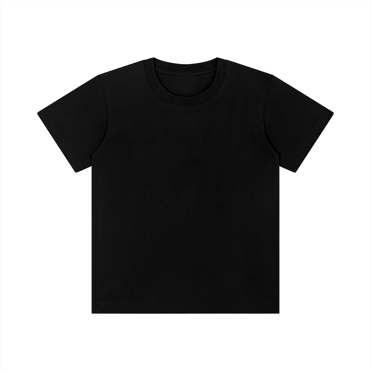 Unisex Kid's Crewneck Short Sleeve T-Shirt in black