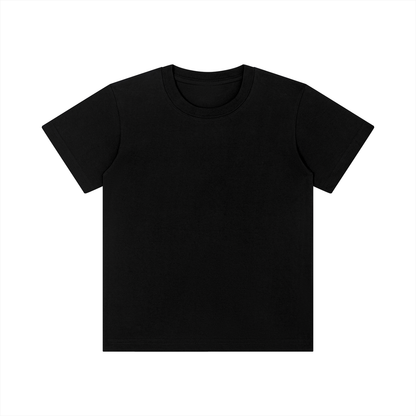 Unisex Kid's Crewneck Short Sleeve T-Shirt in black
