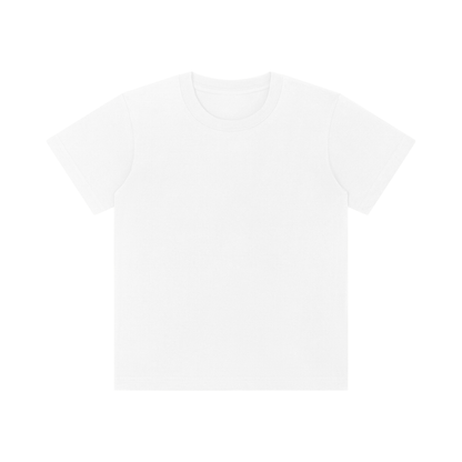 Unisex Kid's Crewneck Short Sleeve T-Shirt in white