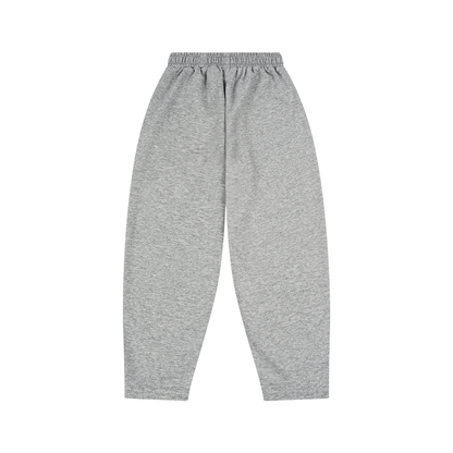 Unisex Kid's Loose Wide Leg Sweatpants in flower gray, alternate angle