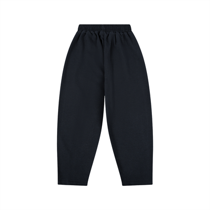 Unisex Kid's Loose Wide Leg Sweatpants in navy blue, alternate angle