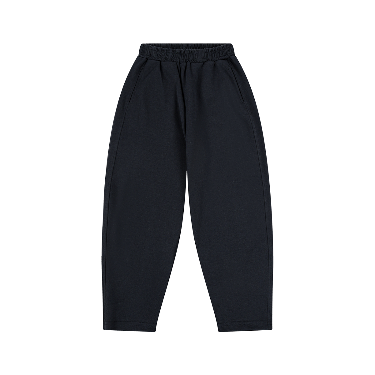 Unisex Kid's Loose Wide Leg Sweatpants in navy blue