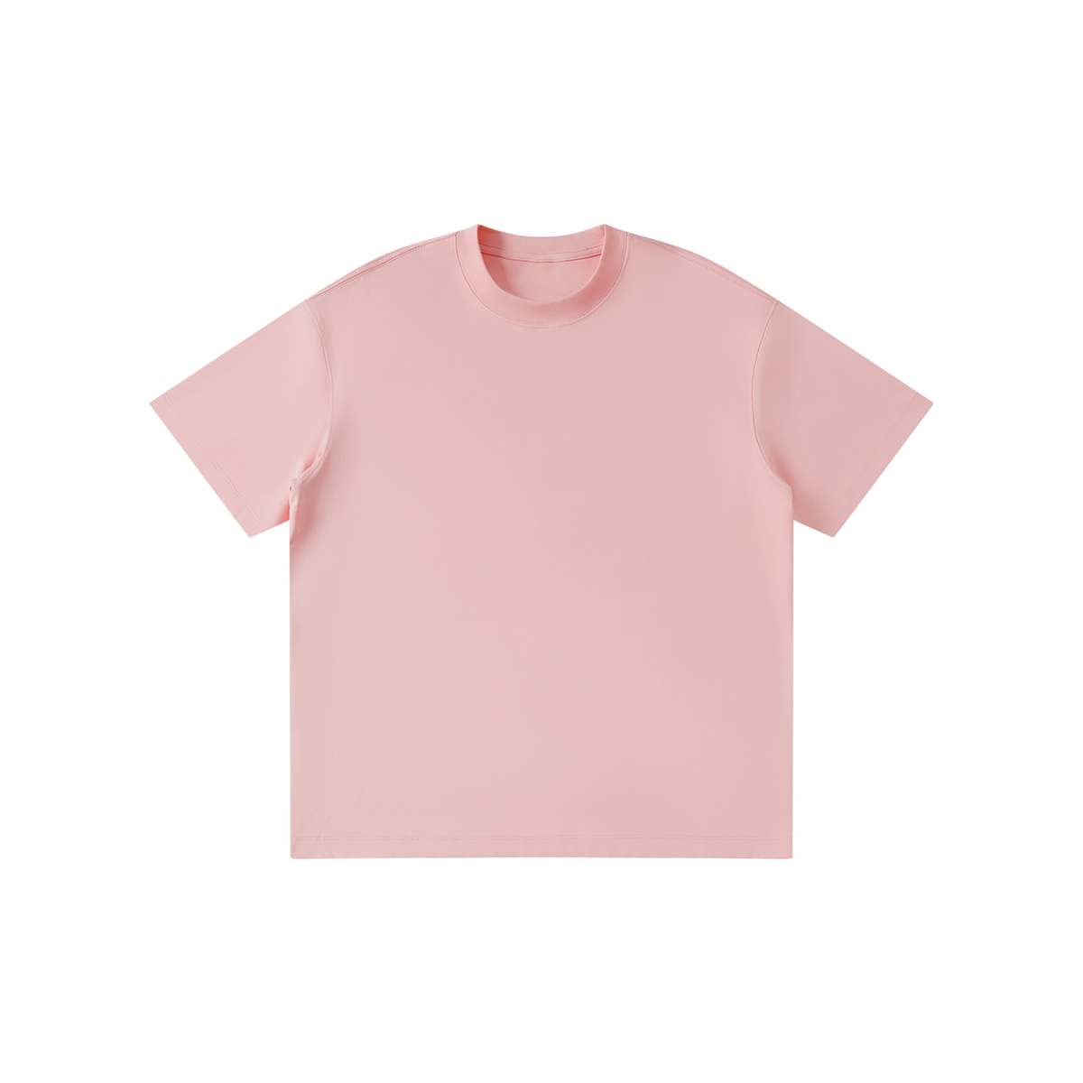 Unisex Kid's Solid Crewneck T-Shirt in pink