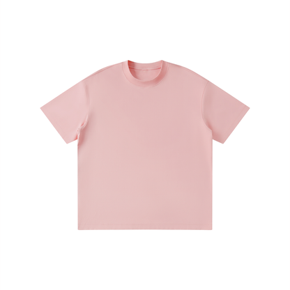 Unisex Kid's Solid Crewneck T-Shirt in pink