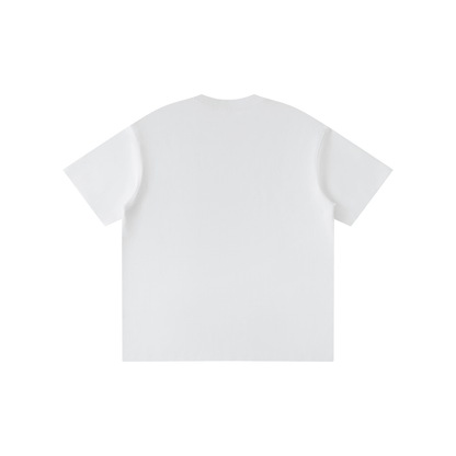 Unisex Kid's Solid Crewneck T-Shirt in white, alternate angle