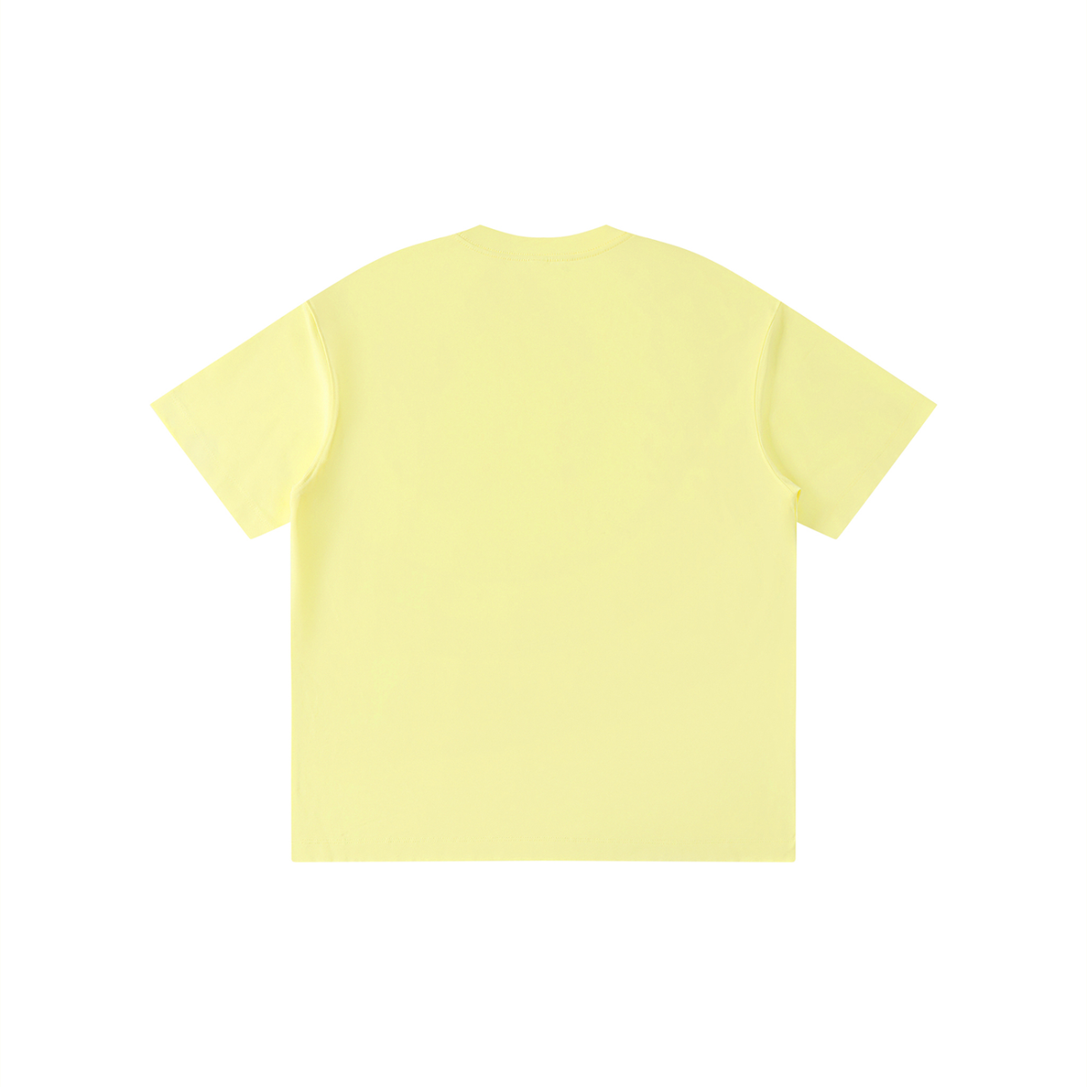Unisex Kid's Solid Crewneck T-Shirt in yellow, alternate angle